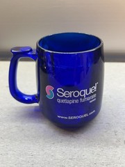 Seroquel Pharmaceutical Drug Rep Blue Coffee Mug Advertising Quetiapine Fumarate