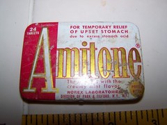 Vintage lot of 3 tins 1950 Original Tin AMITONE KC Baking Powder Bag Balm