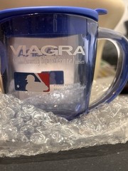 Vintage Drug Rep Advertisement Travel Acrylic Mug Viagra New W/out Box