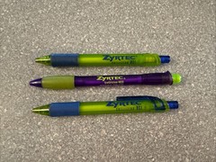 Pharmaceutical Drug Rep Promo Pens Zyrtec Lot of 3