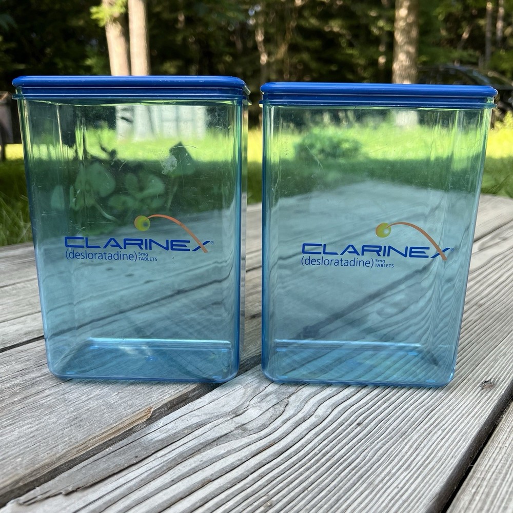 Drug Rep Clarine x Rectangle 7x2x5 Approx Canister Lid Doctor Medical Exam Room