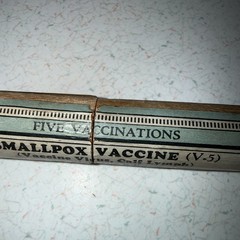 Small Pox Vaccine Wooden Viral Tube By Eli Lilly April 13 1939