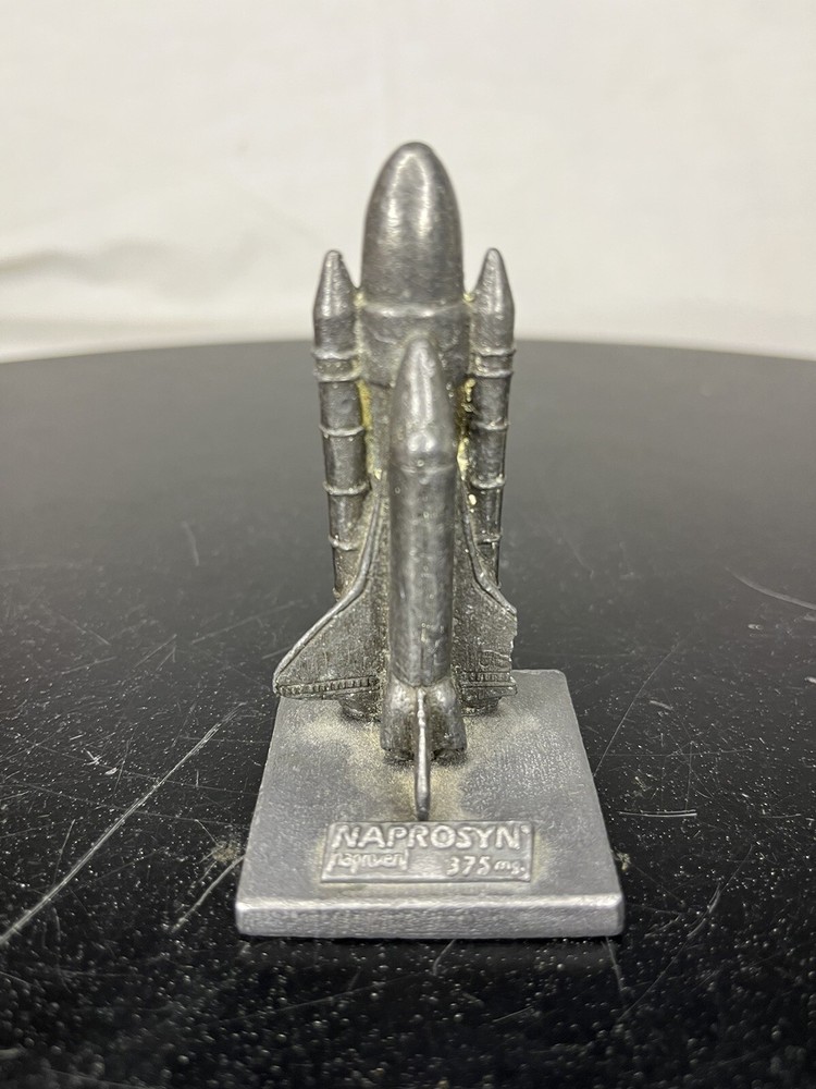 NASA Space Shuttle Miniature Pewter Figurine Naprosyn Pharmaceutical Advertising