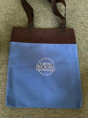 pharmaceutical drug rep tote & laptop carry bag & leather id tags