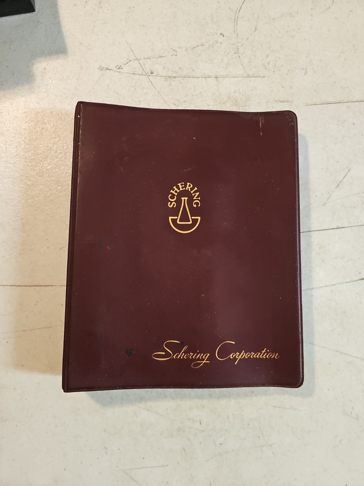 Vintage 1969 Schering Corp Pharmaceutical Price List &Product Data In Binder