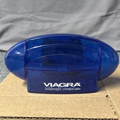 Vintage Viagra Desk Clock Pfizer Drug Rep Marketing Pharma Advertising WORKS