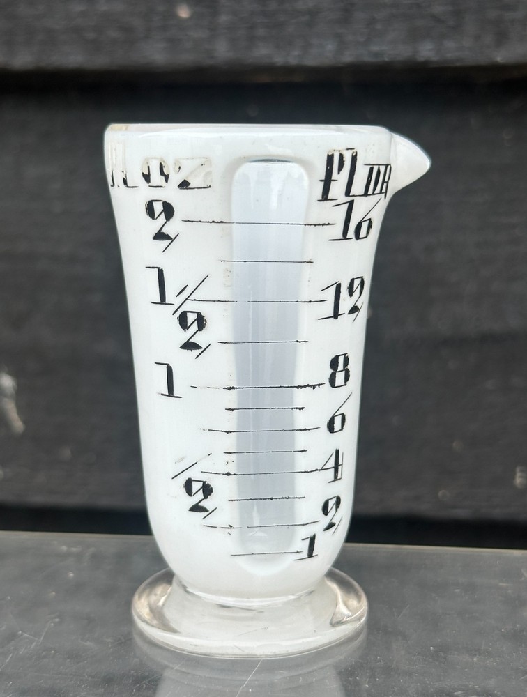 Antique Hicks Patent Pharmacist Apothecary Chemist Medicine Glass Milk Measure