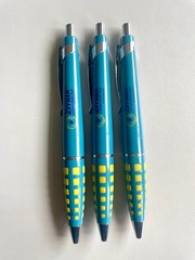 3 Zmax Drug Rep Pen Heavy Metal Blue and Yellow Textured Grip 🖊️ Pharmaceutical