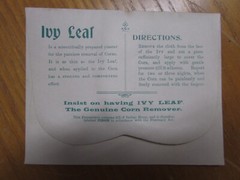 1900s IVY LEAF CORN CURE Paper Envelope CANNABIS Indian HEMP Apothecary PHARMACY