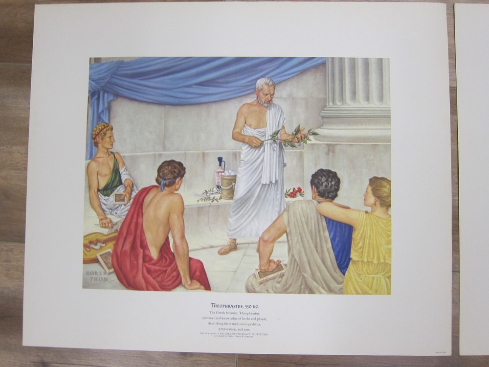 VTG. A HISTORY OF PHARMACY IN PICTURES by Parke Davis Set 12 Prints 1950’s