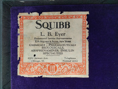 Squibb Pharmaceutical Representative Velvet Lined Sales Kit Early 20th Century