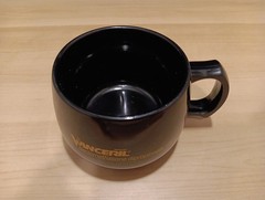Vintage Vanceril Inhaler Drug Rep Advetising Promotional Black Plastic Mug