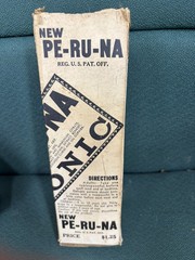 **RARE**1950’s Pe-Ru-Na Iron Tonic Chicago Ill 8 5/8 “ CLEAR Medicine bottle**