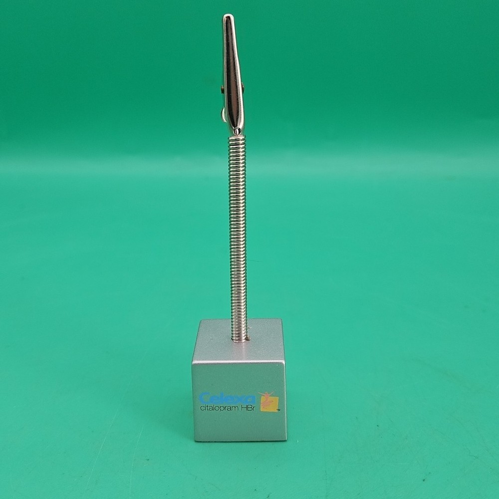 Celexa Pharmaceutical Drug Rep Collectible Photo Clip Holder Cube