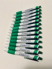 CELEBREX PHARMACEUTICAL REP PENS 5” RETRACTABLE WHITE GREEN GRIPS LOT OF 13