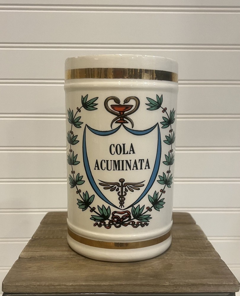 Vintage “Cola Acuminata” Apothecary Pharmacy Jar 1950s Rx Rexall Type Drug Store