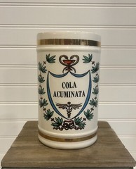 Vintage “Cola Acuminata” Apothecary Pharmacy Jar 1950s Rx Rexall Type Drug Store