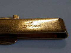 Vintage Pharmacist Mortar & Pestle 2.5″ Anson Gold-Tone Tie Clip Bar Apothecary