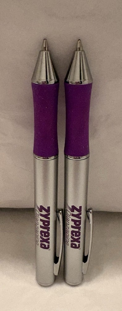 VTG LOT OF 2 ZYPREXA Combo- PEN/STYLUS Pharma Advertising Drug Rep Log NEW NOS
