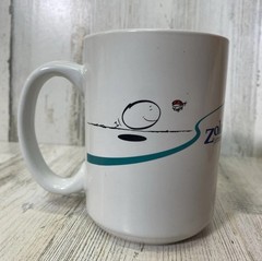 Pfizer Zoloft Coffee Mug Cup White Blue Pharmaceutical Promo Rep Advertising Y2K