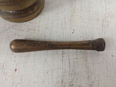 Vintage Brass Mortar Pestle Daniel B. Smith American Pharmaceutical Association