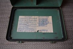 VTG Metal First Aid Kit Box BLUE BIRD BODY CO. Coach Heavy Steel #116 Bluebird
