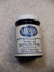 Vintage MAZON Blue Glass Psoriasis Ointment Jar – Thayer Laboratories (USA)