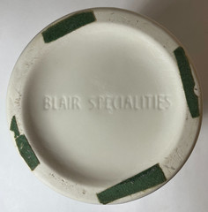 Blair RX Ceramic Mortar & Pestle White Gilt Trim 5 3/4″ Pharmacy Display