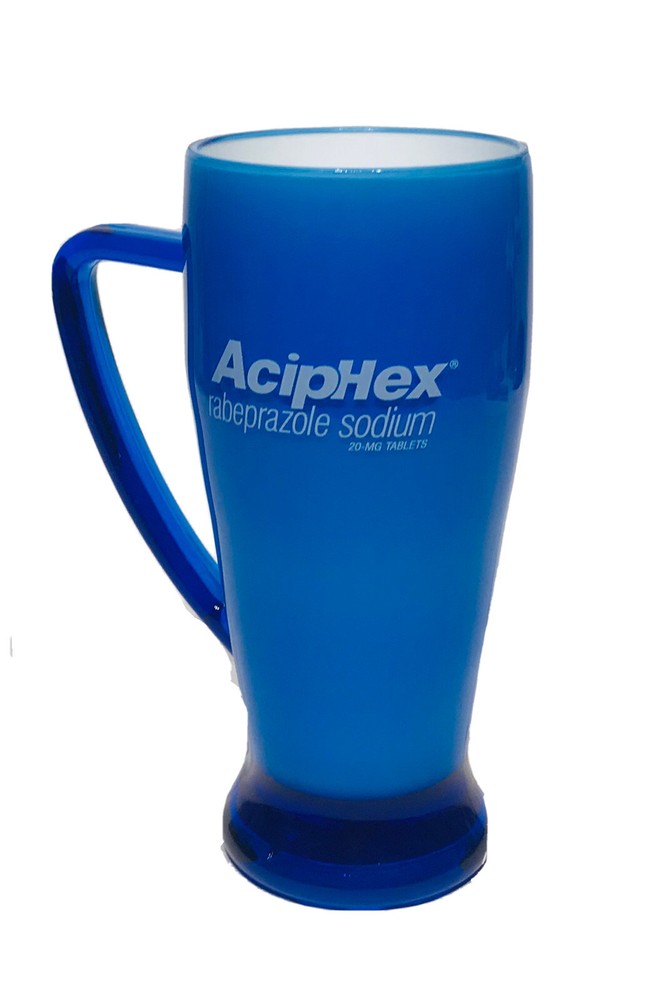 AcipHex Pharmaceutical Sales Rep Promotional Cobalt Blue Plastic Cup Mug 14 OZ