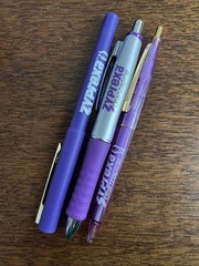 Lot of 3 Drug Rep Zyprexa Collectible Pharmaceutical Pens Purple Eli Lilly