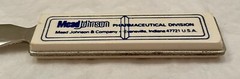 VTG 1980’s MEAD JOHNSON QUIBRON-T SR 7″ METAL LETTER OPENER PHARMA REP LOGO