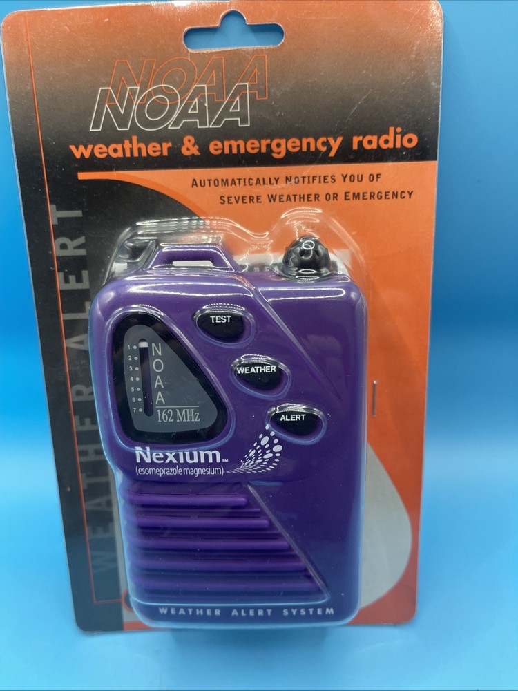 NEXIUM PHARMACEUTICAL DRUG REP ADVERTISING NOAA 9V WEATHER RADIO *NEW*