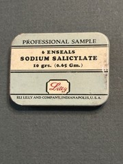 Vintage Eli Lilly Sodium Salicylate Tin – Rare PROFESSIONAL SAMPLE