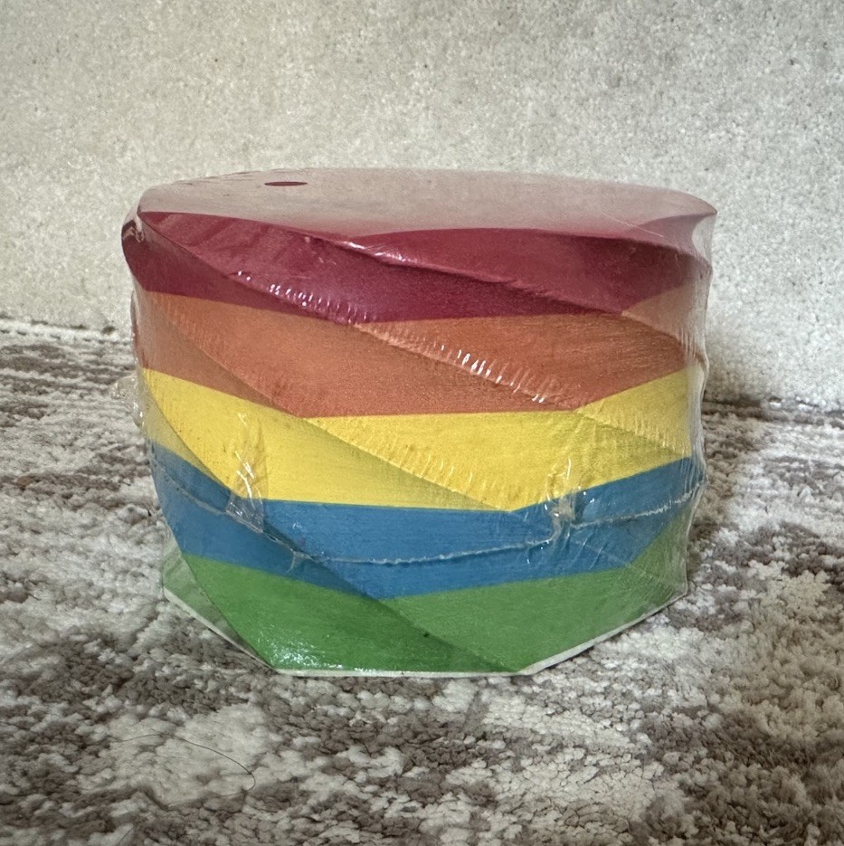 Vintage Pepcid Rainbow Spiral Paper Tablet Drug Rep advertisement New 2.75“ Tall