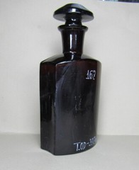 Vintage Medical Science Glass Bottle,Amber color,Germany №14727
