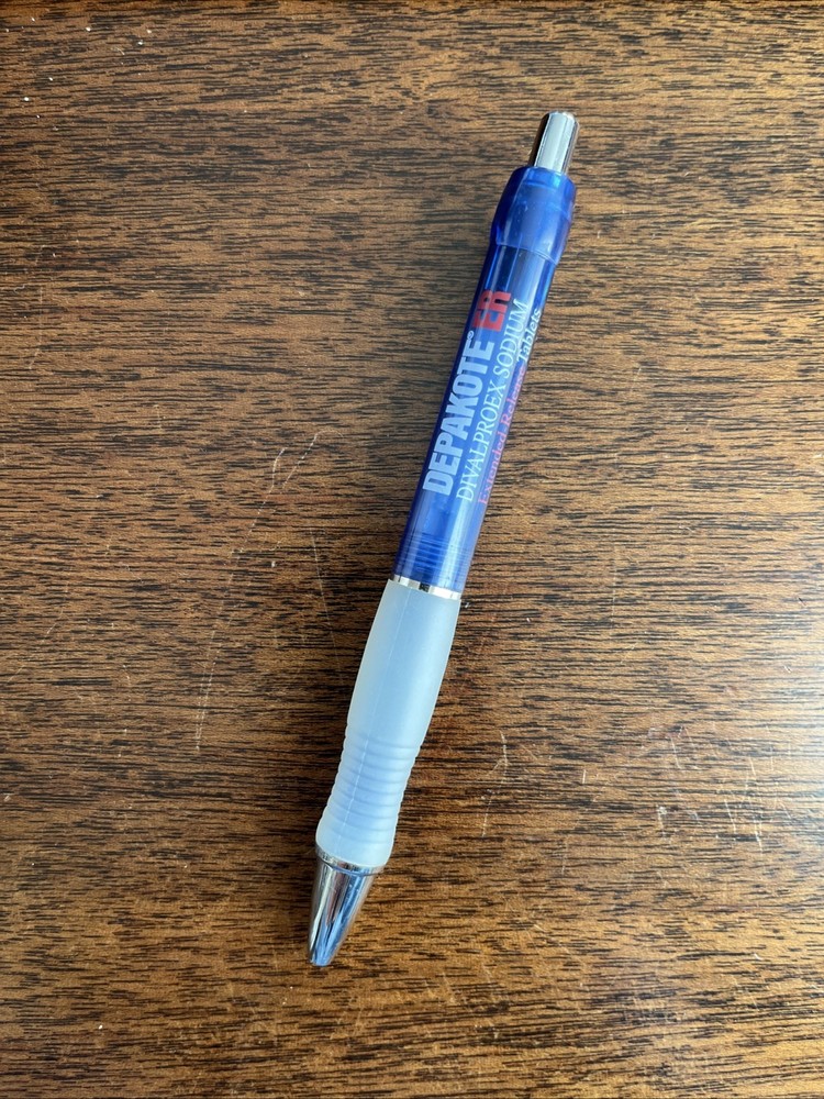 DEPAKOTE Medical Drug Rep Pharmaceutical Pen Used Blue Sample Working AbbVie