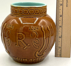 Secundum Artem Schering McCoy Ceramic Rx Apothecary Jar Vase Maimonides