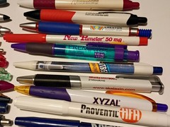 Pharmaceutical Pens Drug Rep Lot of 36 Symbyax, Lodine, Centrax, Claritin & More