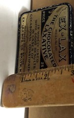 Antique Ex-Lax Tin 1930 Original Chocolate Laxative Pharmacy Medicine RX Medical