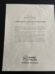 A HISTORY OF PHARMACY IN PICTURES by Warner Chilcott 1992 Set of 6 Prints