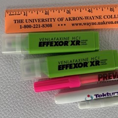 Effexor XR Pharmaceutical Drug Rep Highlighter Lot Pen Prevacid Original Owner ￼