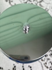 Grafco Medical Apothecary Glass Jar stainless Lid blue letters Applicators