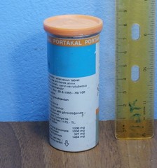 Vtg OPTALIDON SANDOZ MED. TIN BOX Swiss (Turkey 1965)