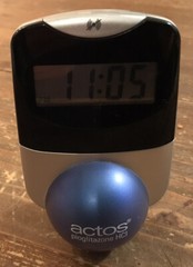 Actos Pharmaceutical Drug Rep Clock Alarm Date Balances On Ball
