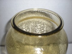 Vintage Apothecary Jar Amber Yellow Urn Ginger Glass Canister 11.5″