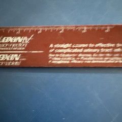 Faded Worn Floxin Ofloxacin Brown Pharmaceutical Drug Ruler