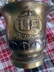 150th Anniversary Brass Mortar & Pestle-Coricidin (OC) Schering Established 1820