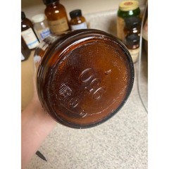 Vintage Merck Ferric Ammonium Citrate Apothecary Bottle Amber 1lb
