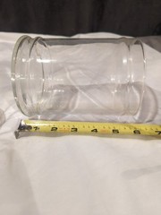 Vintage Apothecary Pharmacy Clear Glass Jar with Knob Lid
