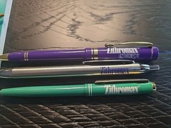 Pharmaceutical Lot – Zithro Drug Rep Promo Advertising Notepad Metal PENS Writes